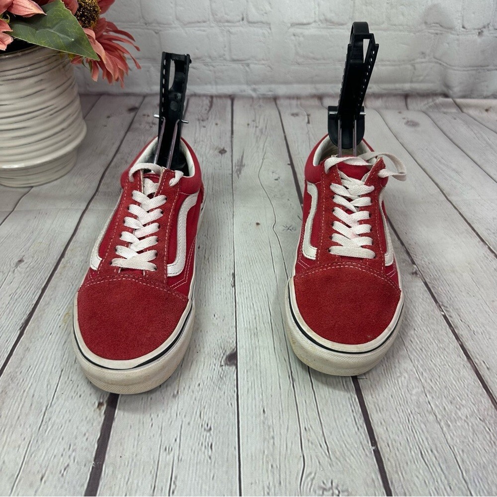 Vans old skool classic suede textile Red Sneakers unisex men 4.5 women 6