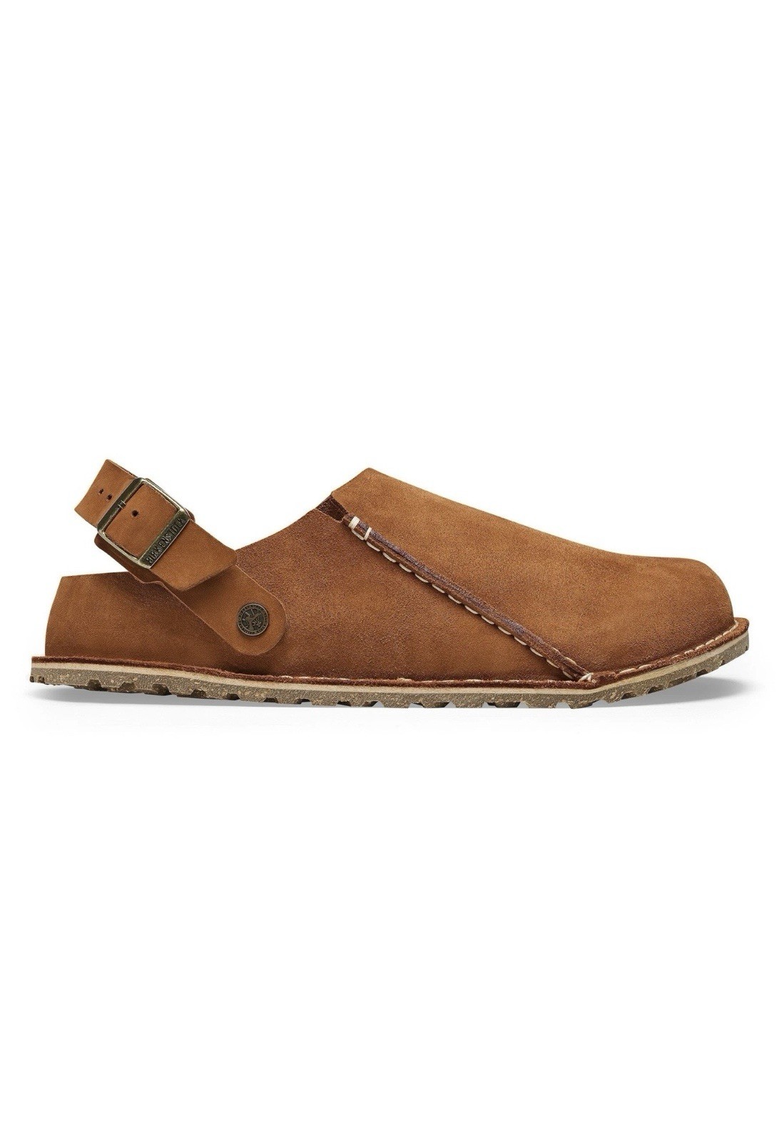 Birkenstock Lutry “Narrow Fit” Suede Clog Slide Slipper Women’s Mink (Camel) 39