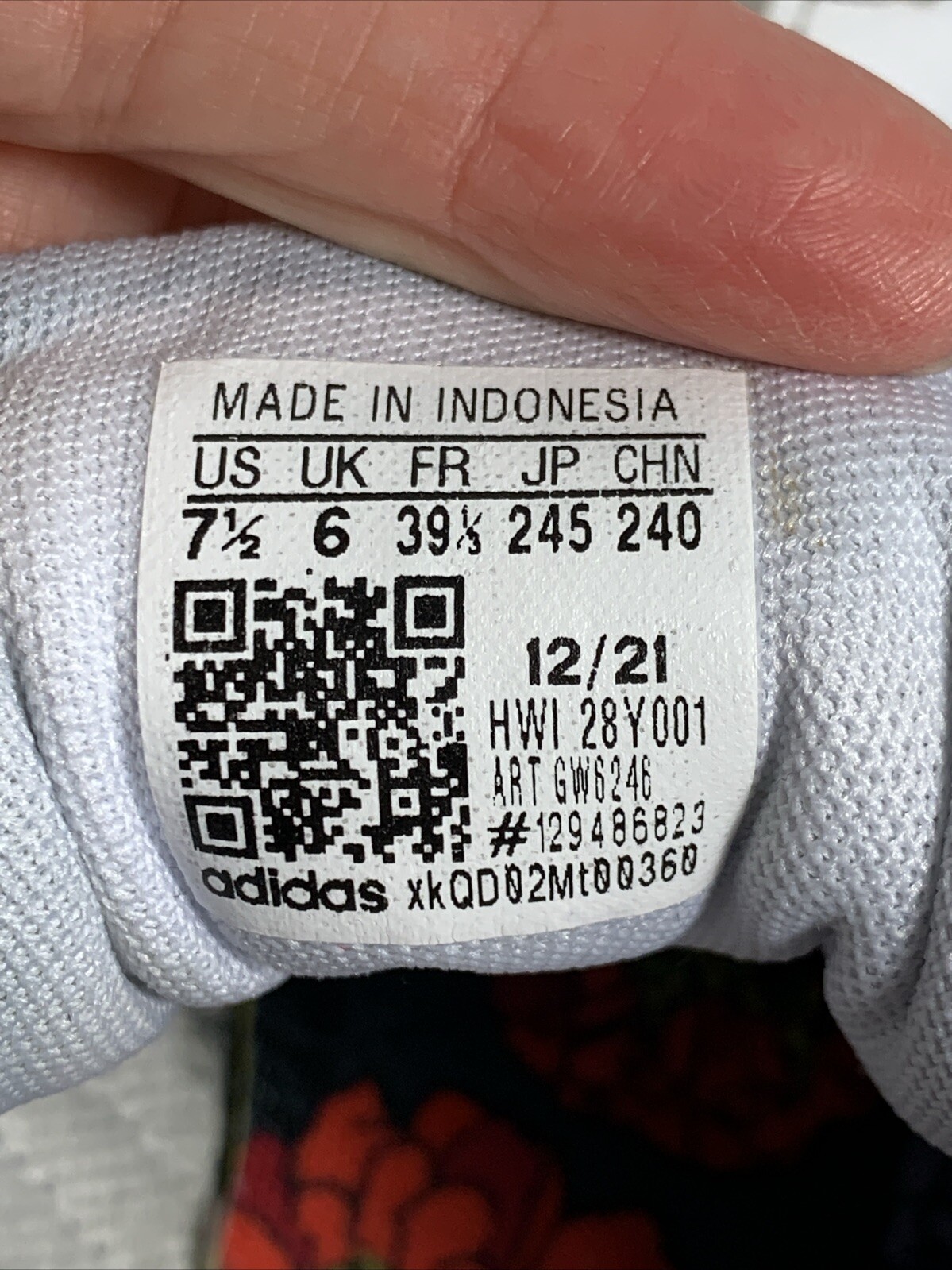 Adidas Grand (Lifestyle) Court Women’s GW6246 – Flowers Purple Stripe- Sz 7.5