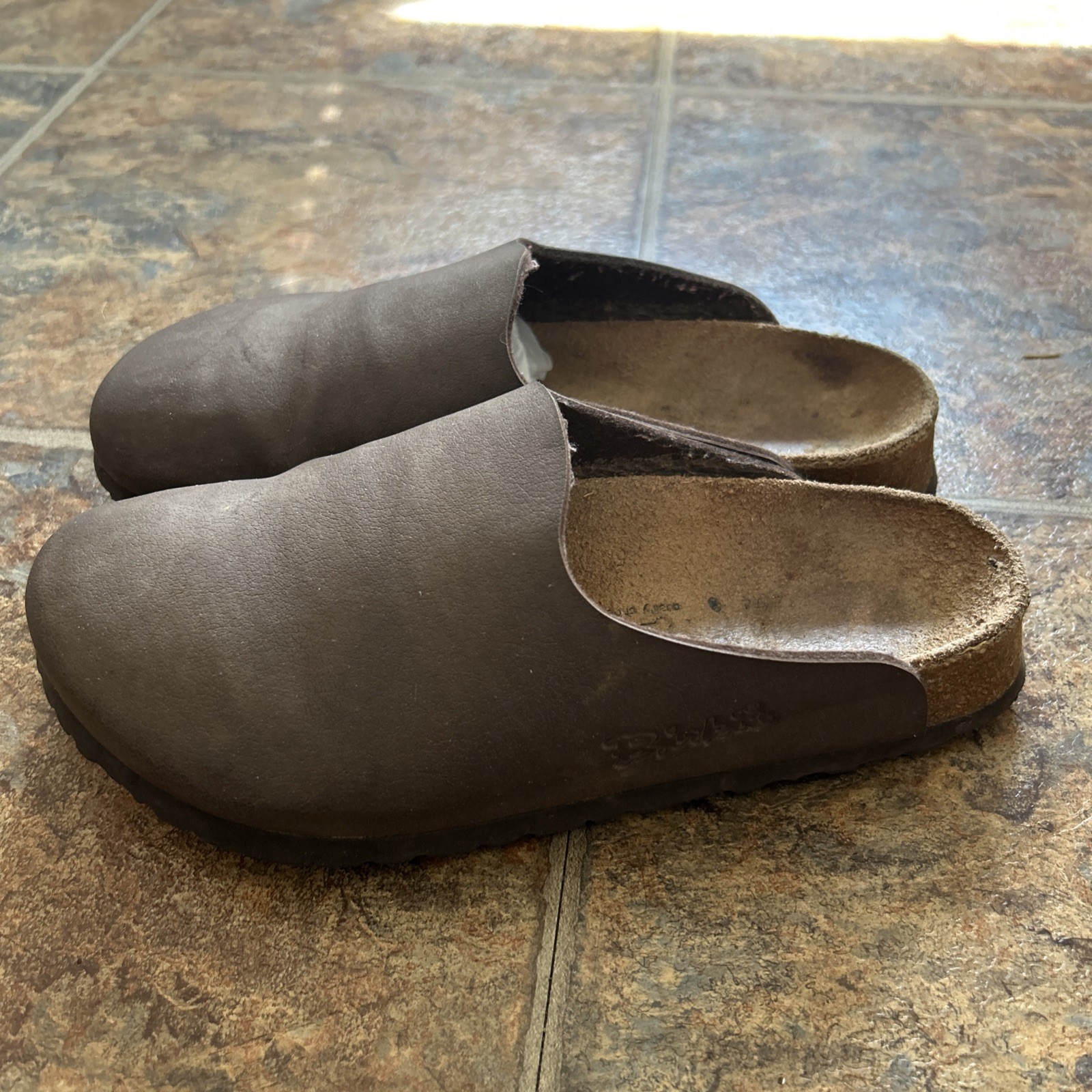 Birkenstock Birkis Womens Brown Leather Amsterdam Clogs Slip On Size 37-45 L6 M4