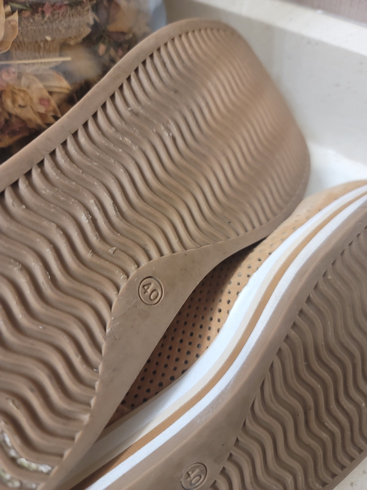 Softwaves Cadie Leather Wedge Platform Sneaker Comfort Shoe Tan Women’s Sz 40