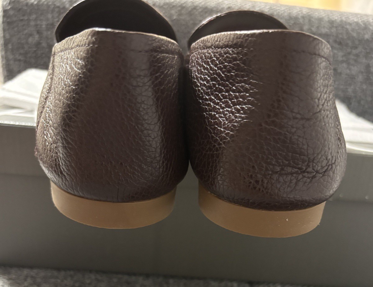 AREZZO EMMA SLIP-ON LOAFERS Women’s SIZE : 8B , Color: Grape Brown