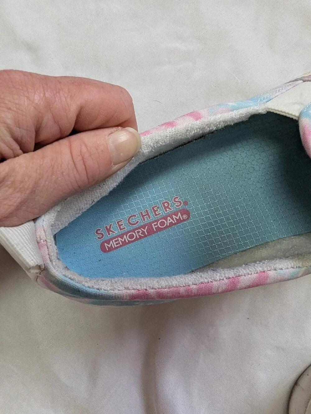 Skechers Blue Pink Tie-dye Slip On Comfort Shoes Women’s Size 10