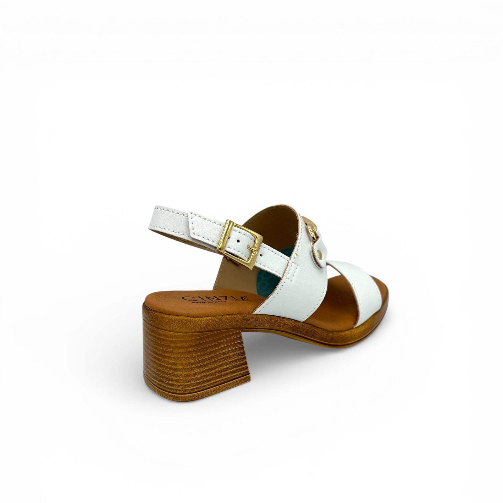 Cinzia Soft LF150001 Women’s White Leather Heeled Sandals