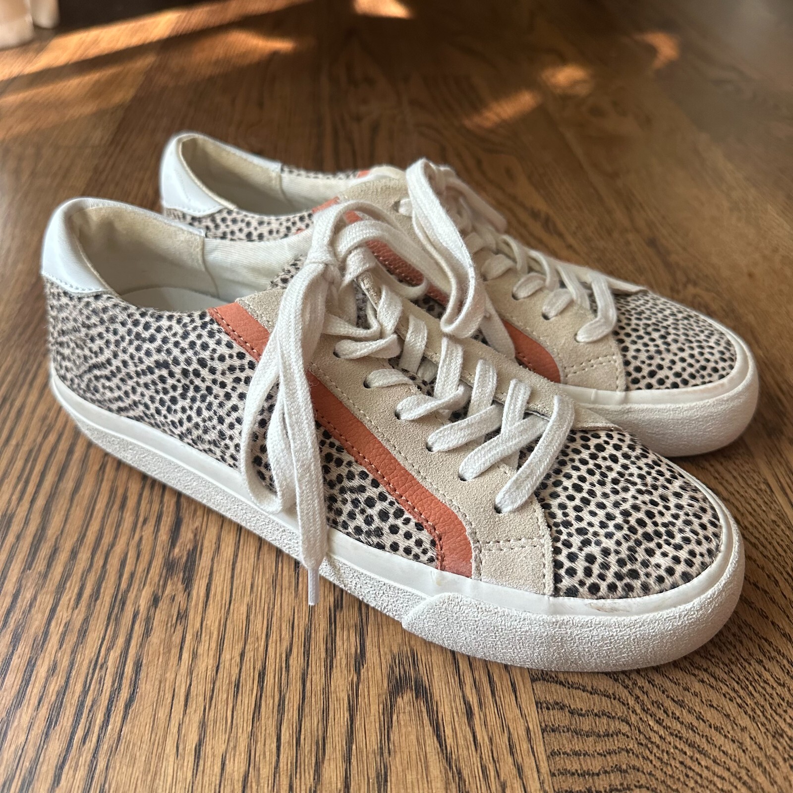 Madewell Sidewalk Shoes Low-Top Sneakers Spotted Calf Hair Leopard Womens 6