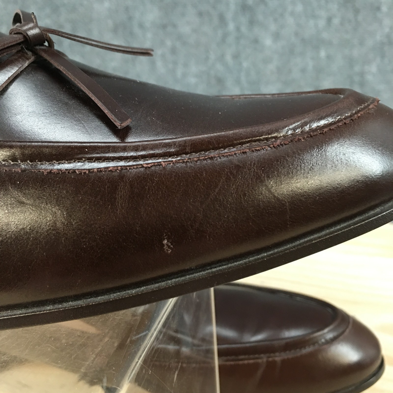 NEW J Crew Shoes Womens 10.5 Casual Slip On Moc Toe Flat Loafers Brown Leather