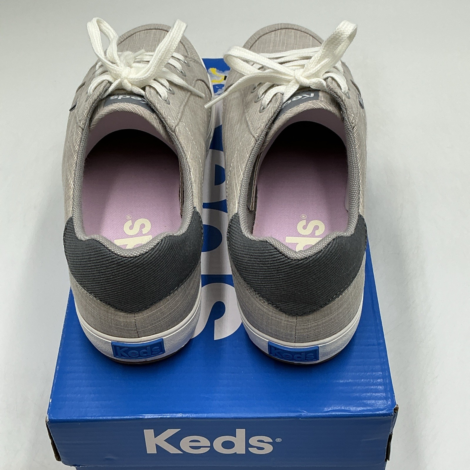 Keds Champion Sneakers Women’s 9 Wide Gray Cotton Comfort Casual Shoes Eby3120
