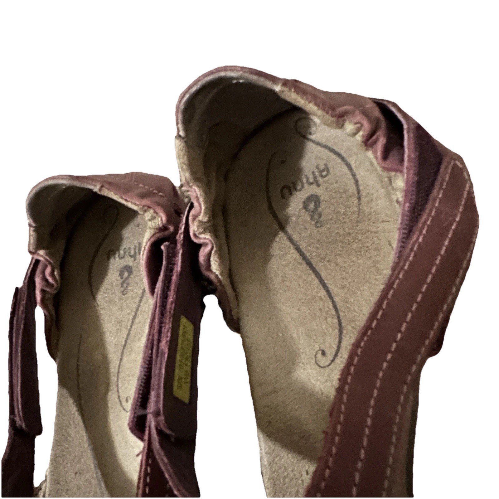Ahnu Karma Latitude Leather Shoe Burgundy Women’s Size 6 Yoga Gorpcore Boho