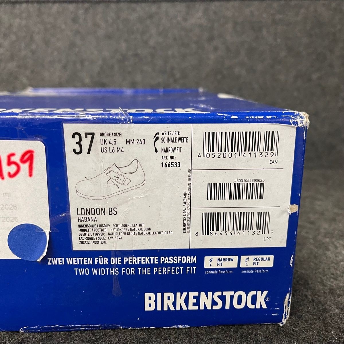 BIRKENSTOCK London Leather Clogs Unisex Size M4/W6 Habana 166533