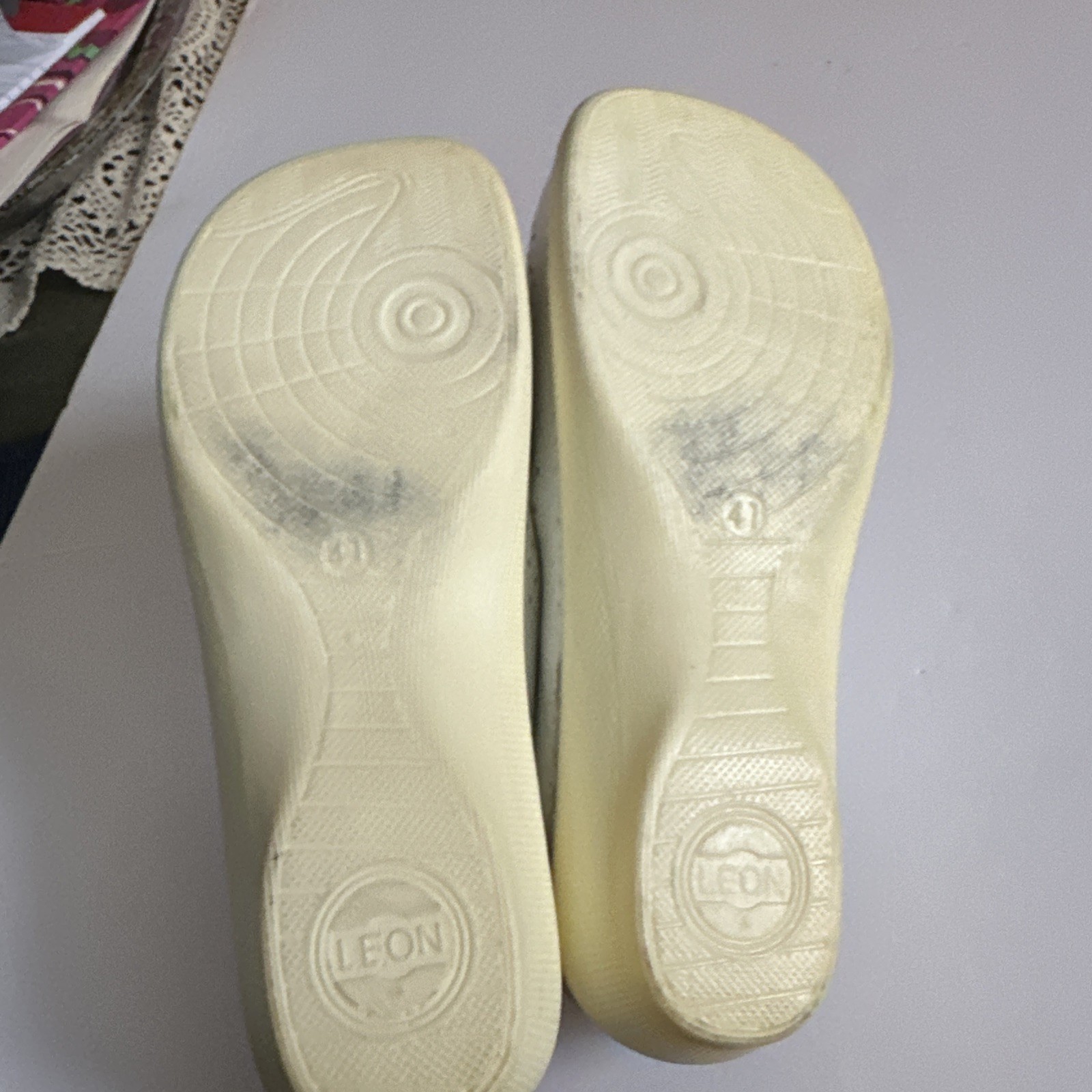 LEON PU100 Unisex Anatomic Shoe Clogs Leather Comfort Medical Anti-Slip Sz 41