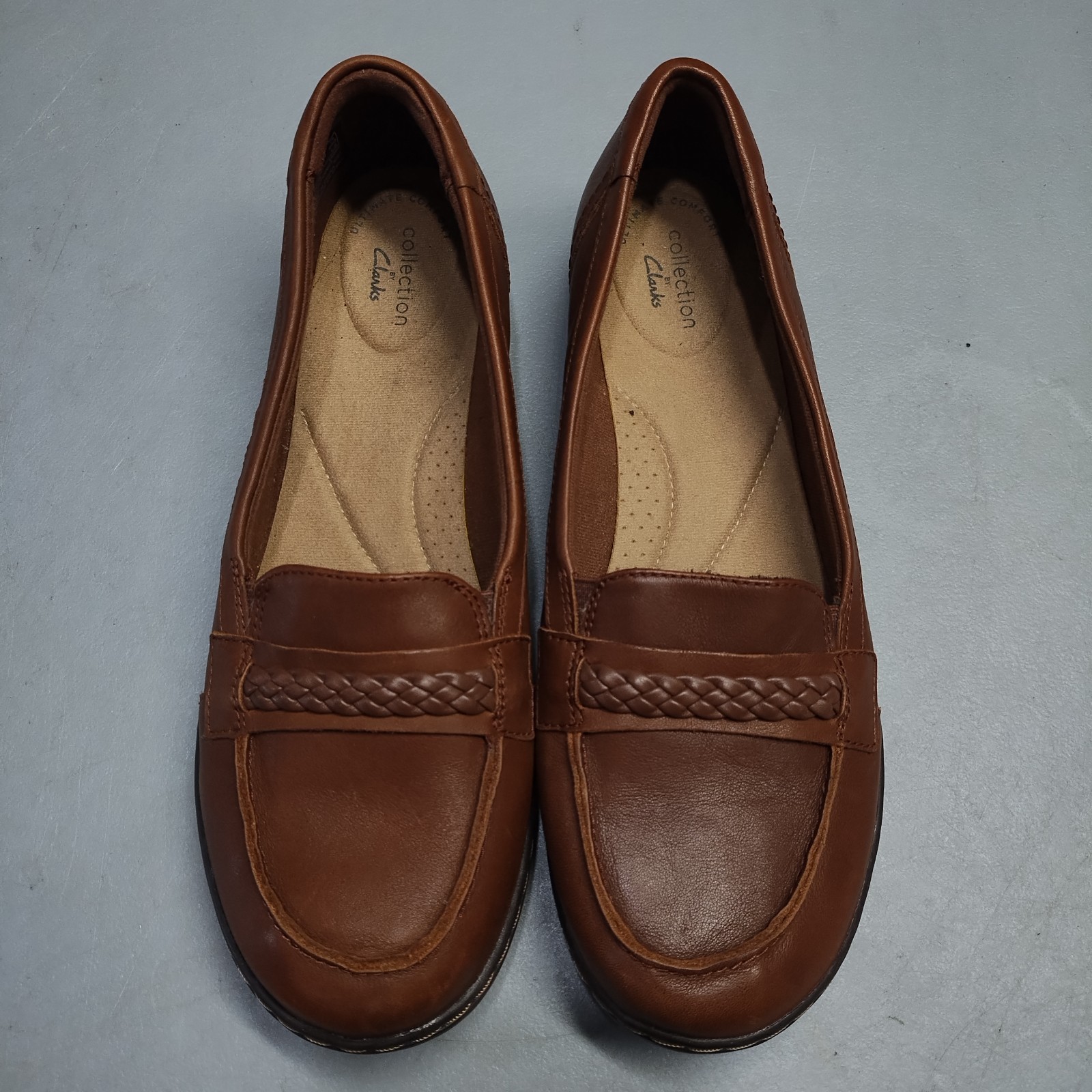 Clarks Collection Cora Viola Loafers Womens US 9M Brown Ultimate Comfort Slip On