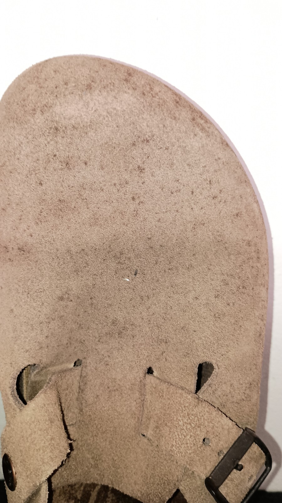 Birkenstock Betula Boston Khaki Suede Slip On Clogs US W 8 EU 39 Stained