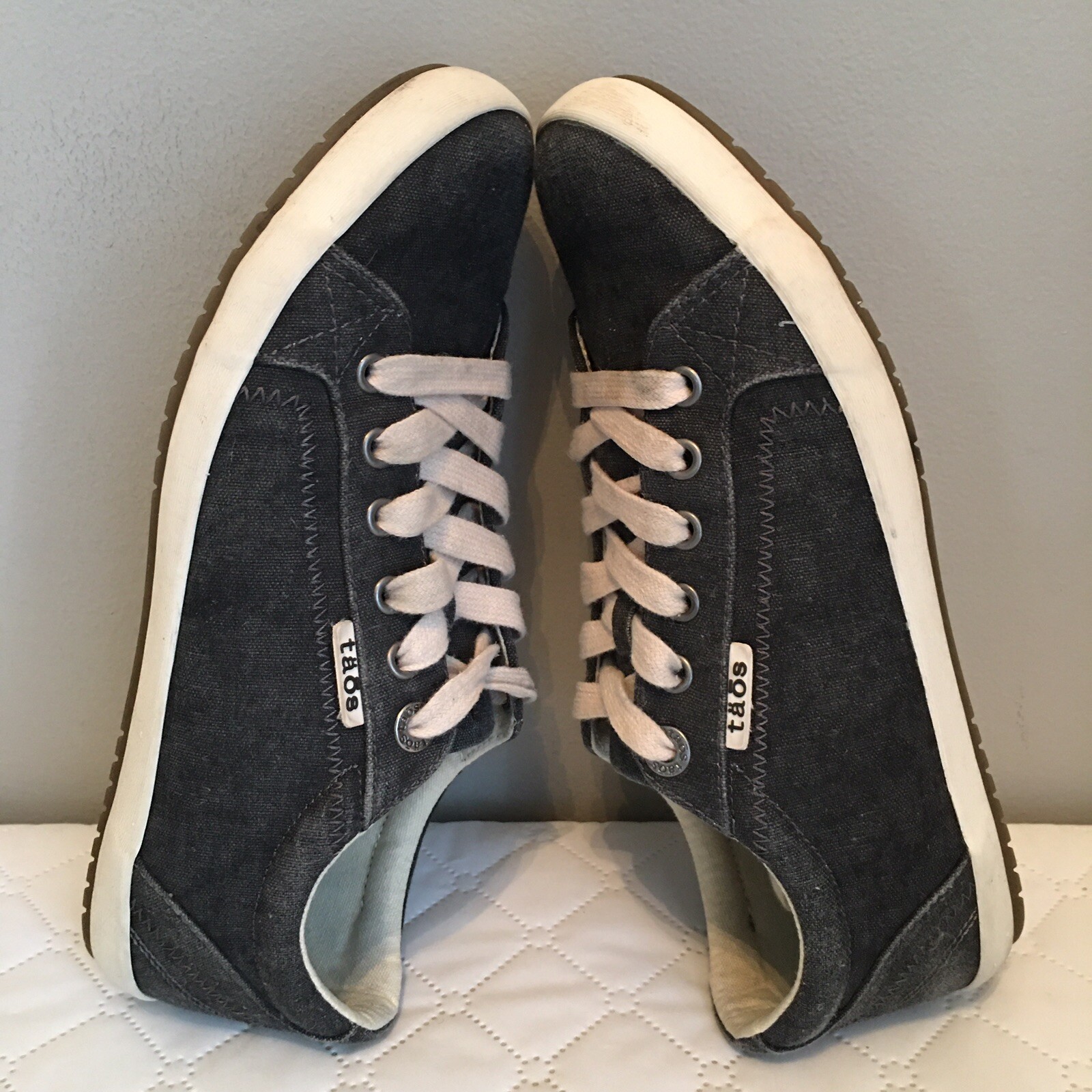 Taos Star Sneaker Canvas Women US 8 EU 39 Gray Wash Ortho Support Shoe STA-12844