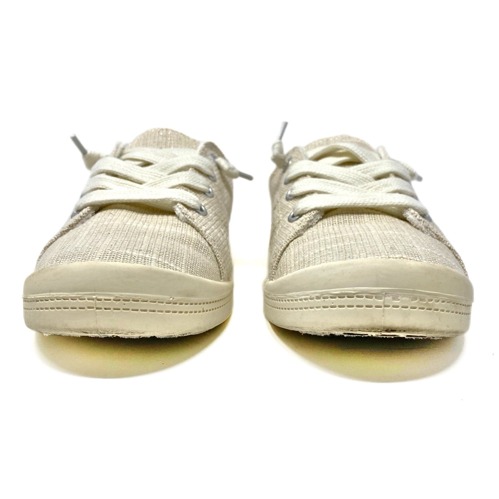 JellyPop Dallas Linen Sneakers Women’s 7 Tan Natural Comfort Shoes Summer Spring