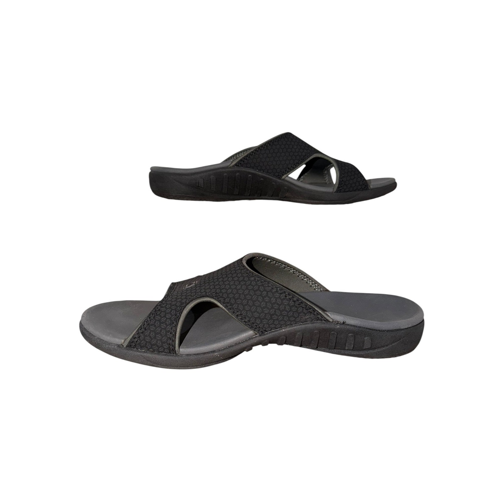 Spenco Orthotic Recovery Slide Sandals Black Women’s 10 Comfort Arch Support
