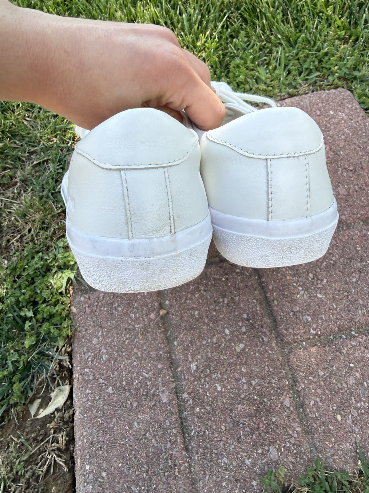 Madewell White Sidewalk Low Top 100% Leather Classic Streetwear Sneakers Size 8