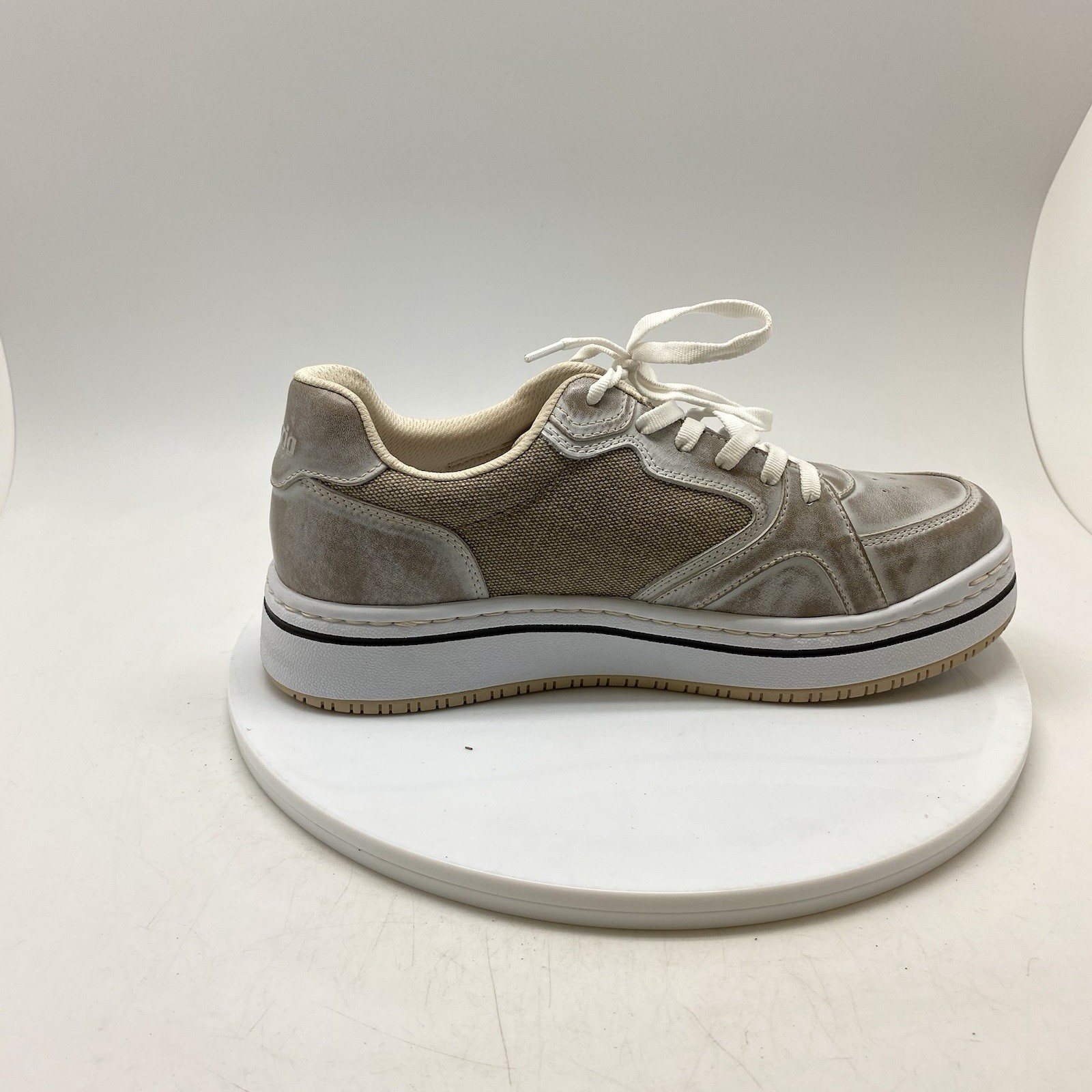 Alegria Sneakers Womens 39 EU 8-8.5 US Alyster Beige Casual Leather Lace Shoes