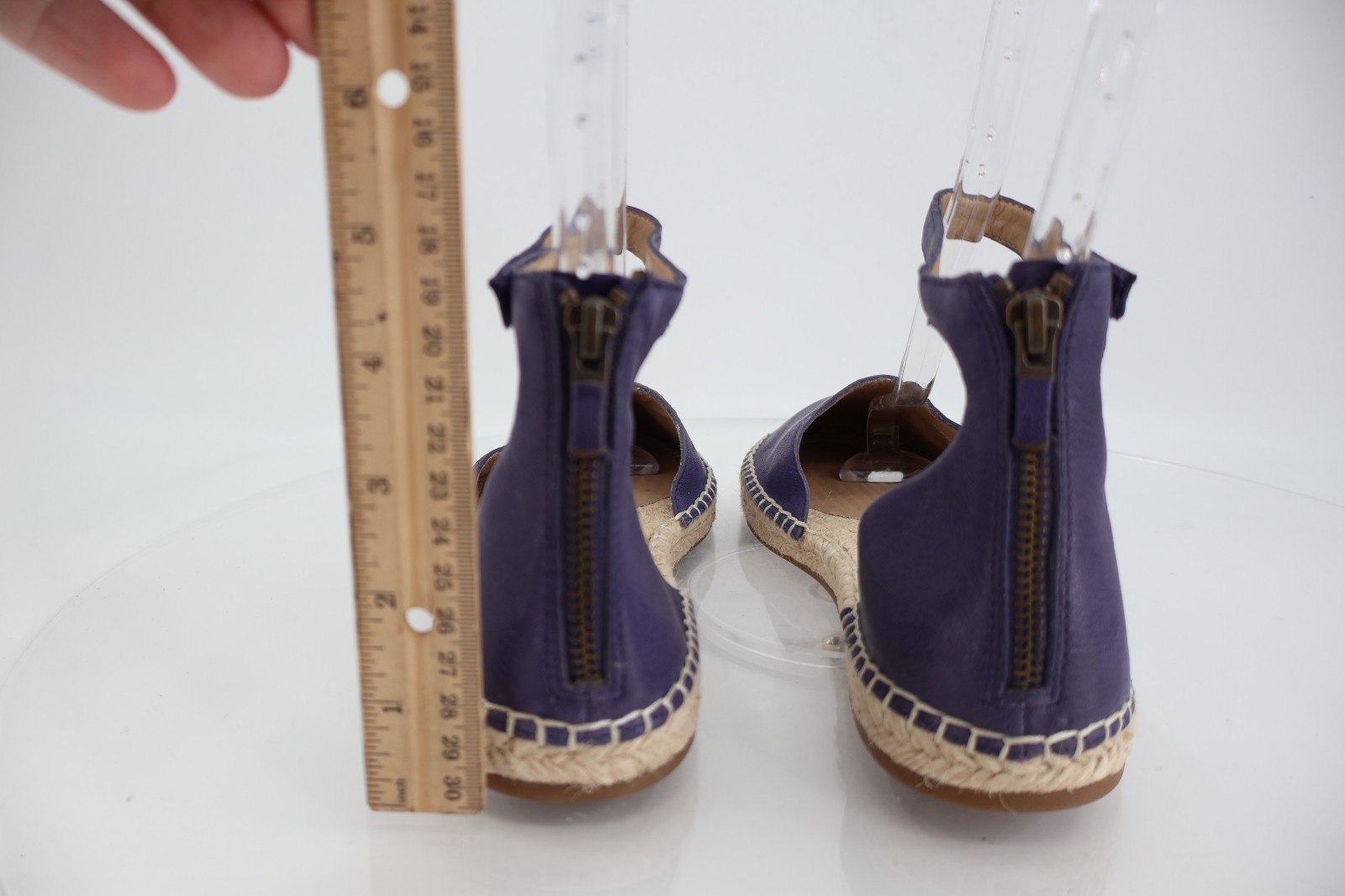 Eileen Fisher Women Lala Espadrille Flat Size 11 Blue Purple Leather Ankle Strap