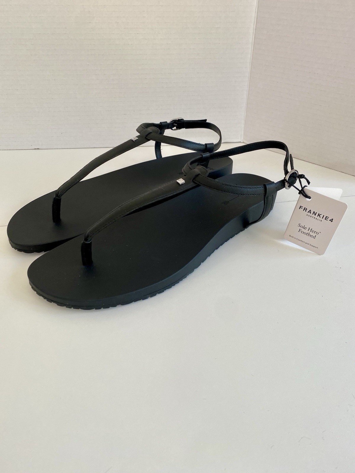 Frankie4 Bondi Sandals Women’s 13 Black $150 Waterproof Ankle Strap Podiatrist