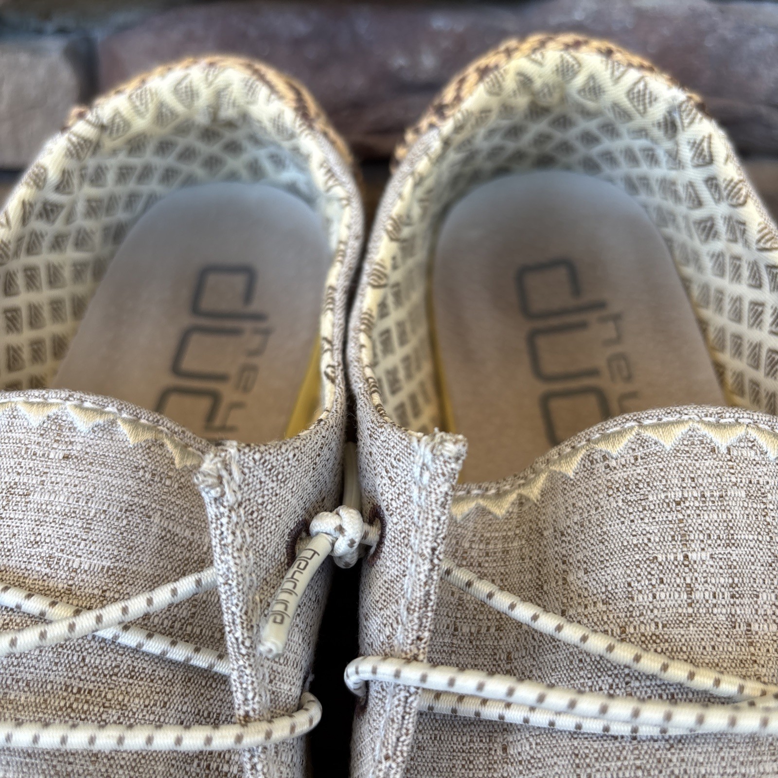 Hey Dude Wendy Chambray Java- Women’s 8/39 Grey/Brown Ombré EUC