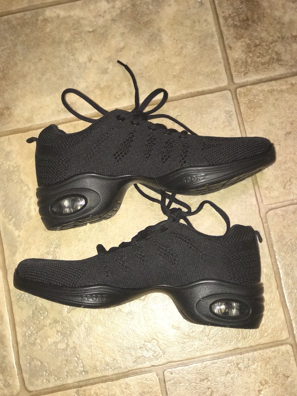 SLOW MAN BLACK MESH FABRIC SLOW MAN COMFORT SHOES JAZZ HIP-HOP SNEAKERS 39/8US
