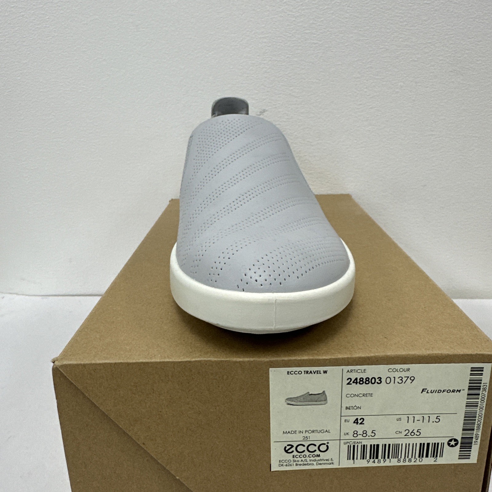 ECCO 248803 – Travel W Women’s Slip-On Shoes – Concrete 01379 – US 11-11.5