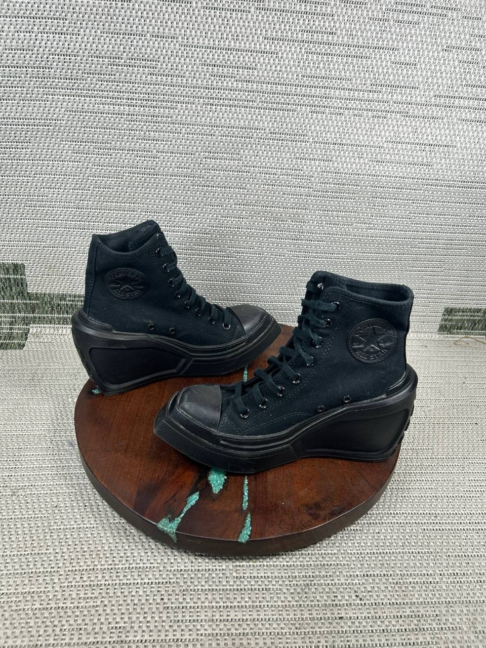 Converse Shoes Womens Size 6.5 Converse Chuck 70 De Luxe Black Wedge Sneaker