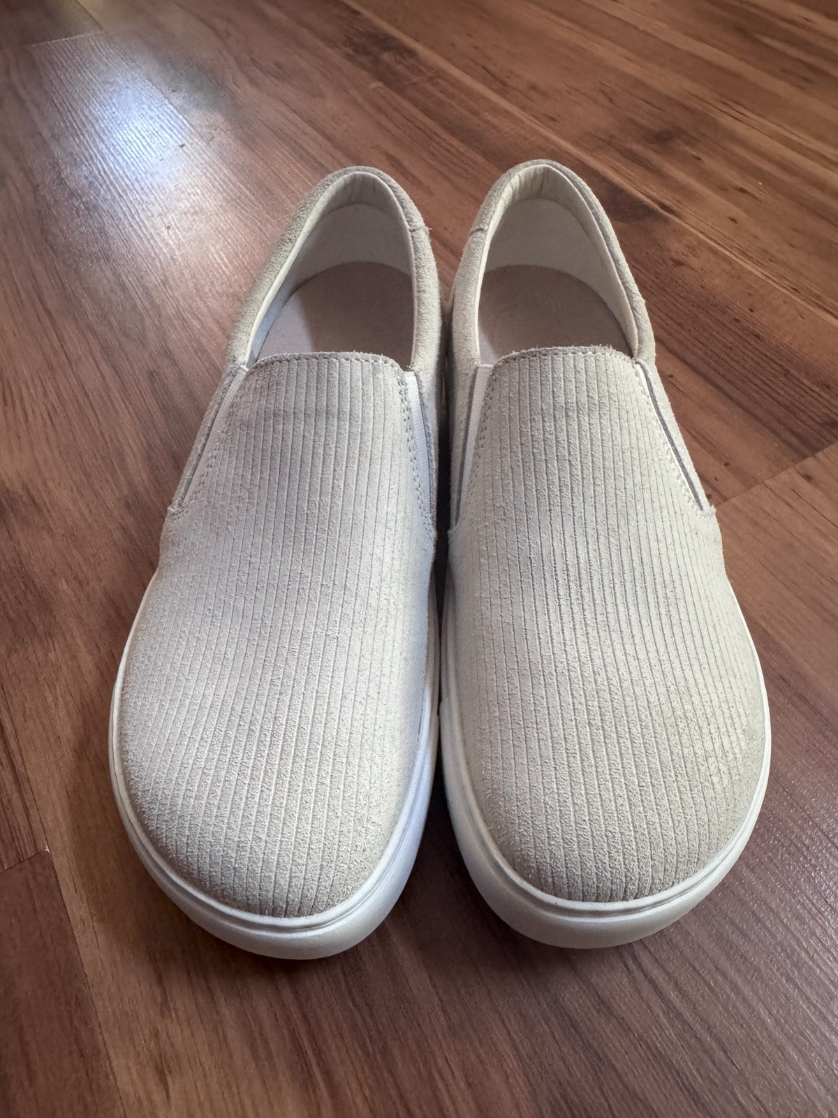 Birkenstock Women Oswego CorduroyLight Cream Slip On Sneakers Shoes Sz 6/37 NWT
