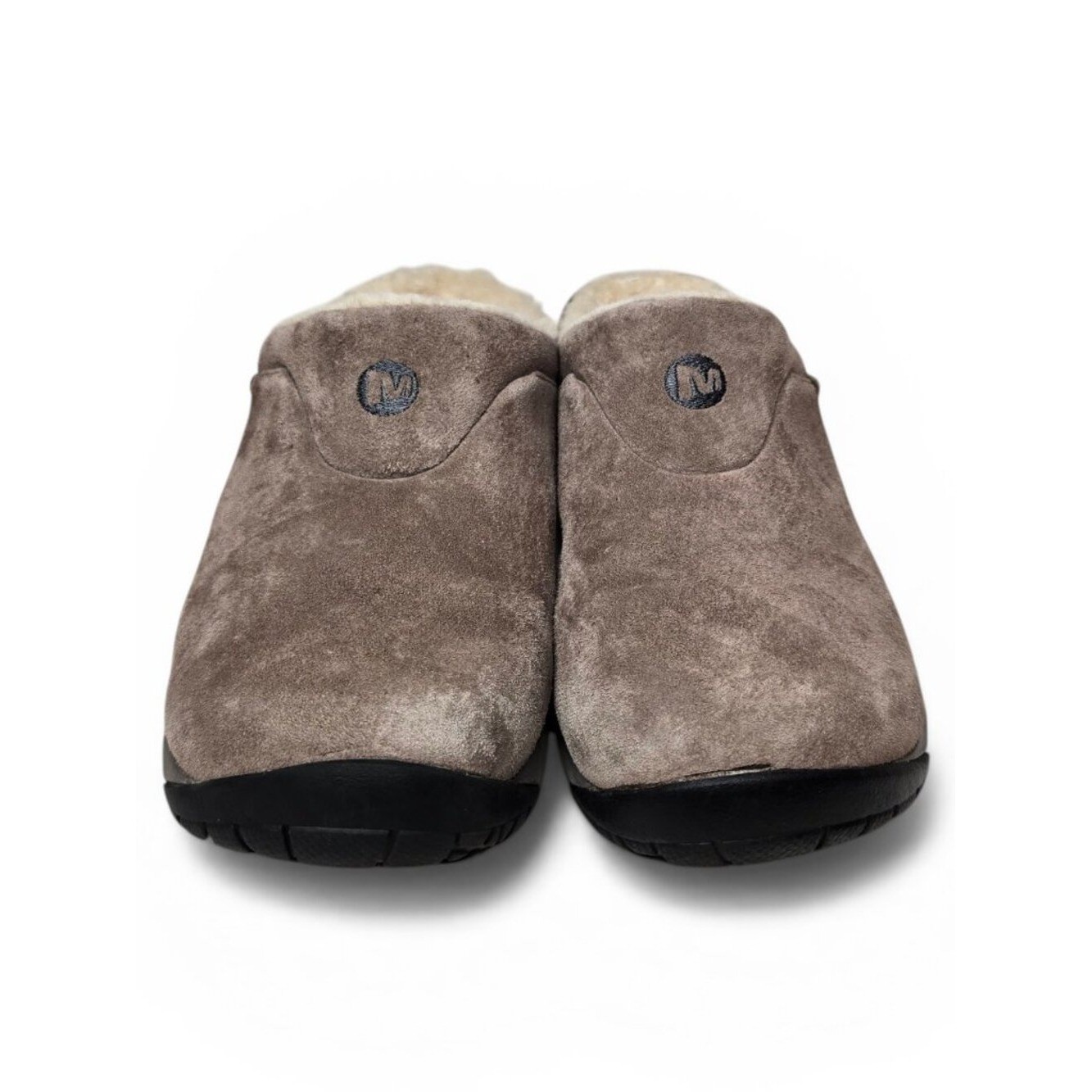 Merrell Encore Fur Lined Suede Mules Women Tan Cozy Slip On Hiking Outdoor 7