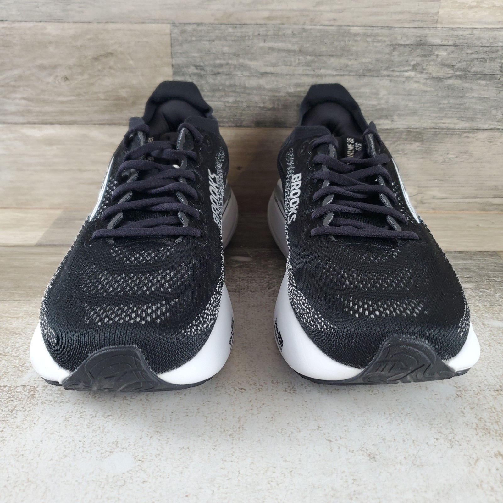 Brooks Adrenaline GTS 25 Womens Shoes Sz 10.5 B Black Gray Mesh Lace Up Sneakers