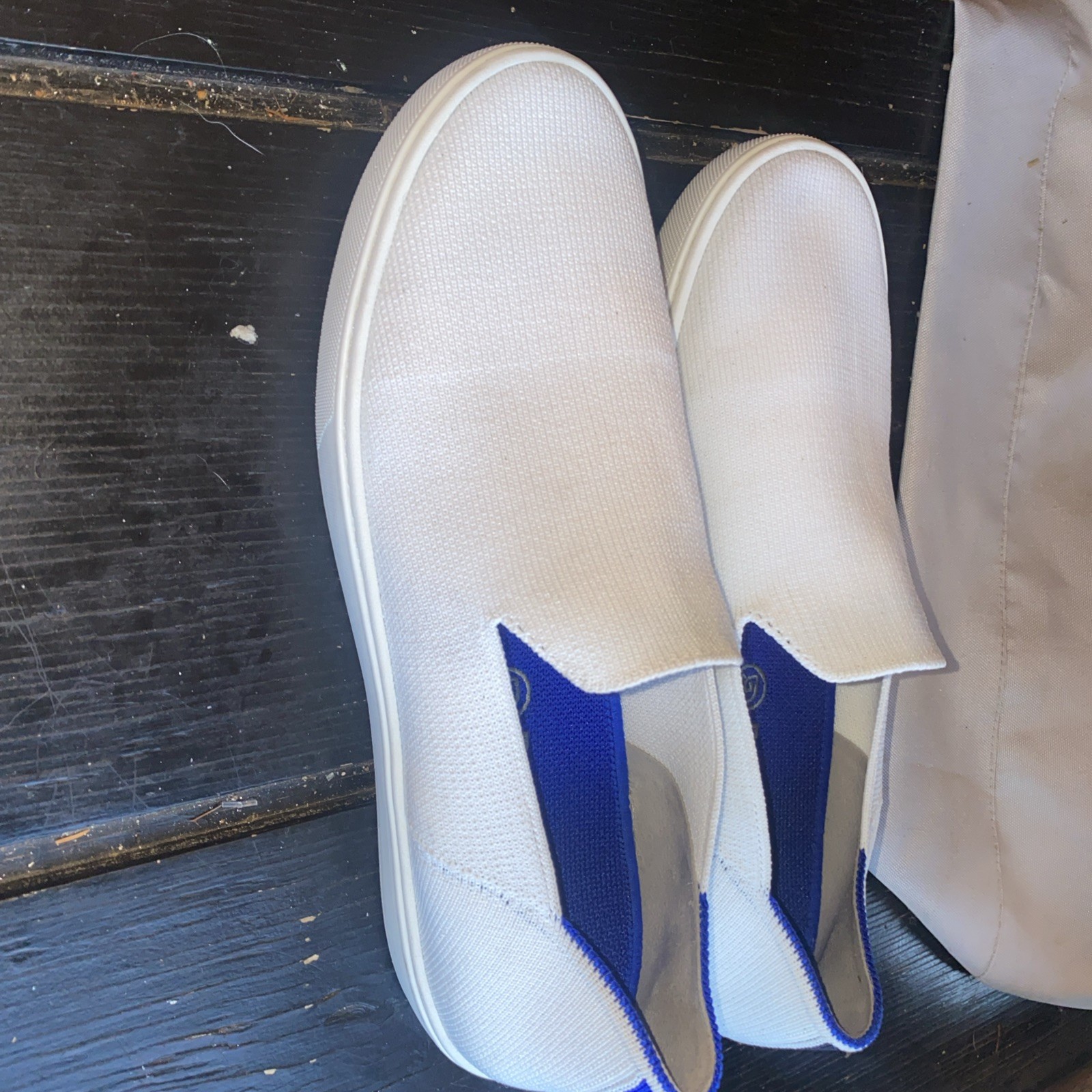 Rothy’s Women’s The Original Slip On Casual Comfort White Sneaker Size 9