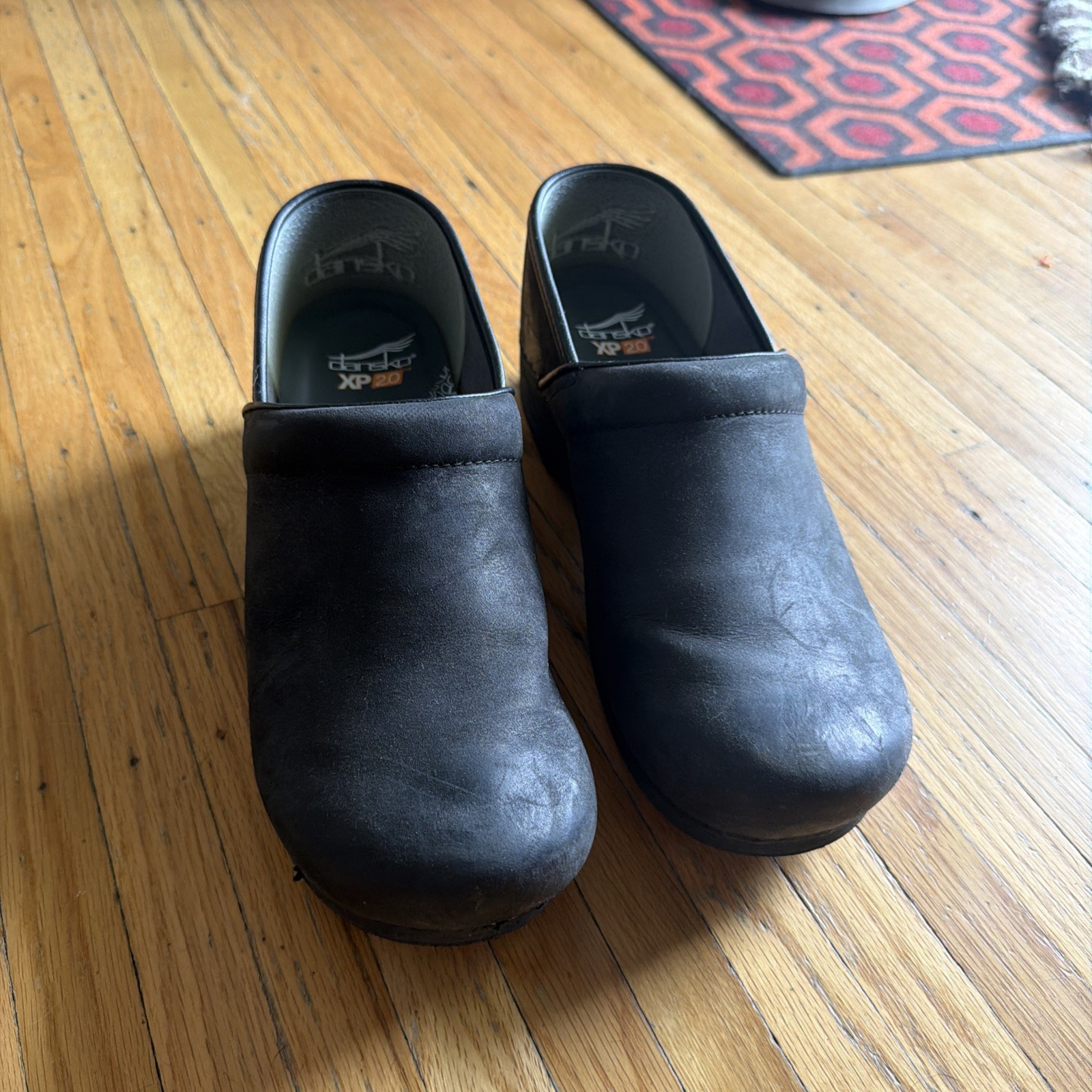 Dansko XP Black Leather Professional Clogs Slip On Men Size 46 EU US 12.5 13