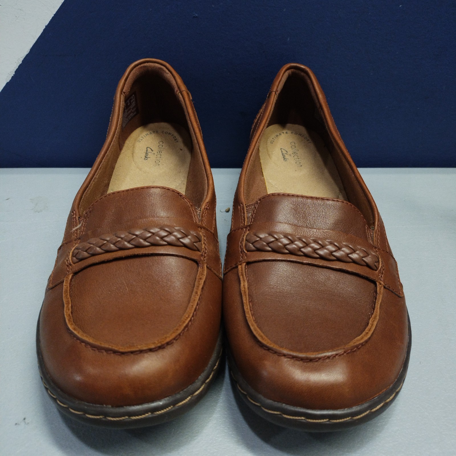Clarks Collection Cora Viola Loafers Womens US 9M Brown Ultimate Comfort Slip On