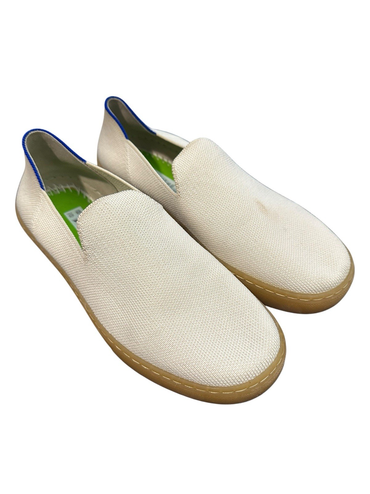 Rothy’s The City Slip On Sneakers Womens Size 7.5 Ivory Comfort Flat Gum #S65-1