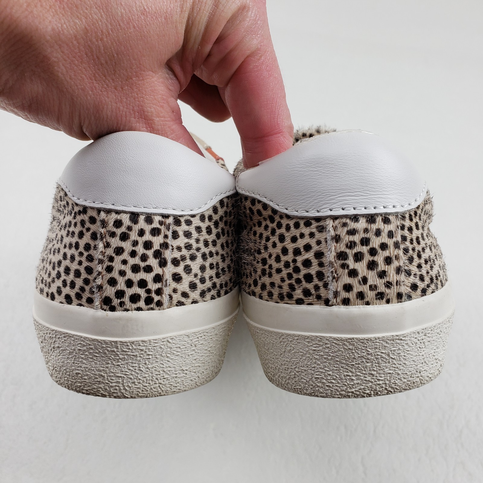 Madewell Sidewalk Low Top Sneaker Womens 6.5 Brown Spotted Calf Hair Casual Shoe