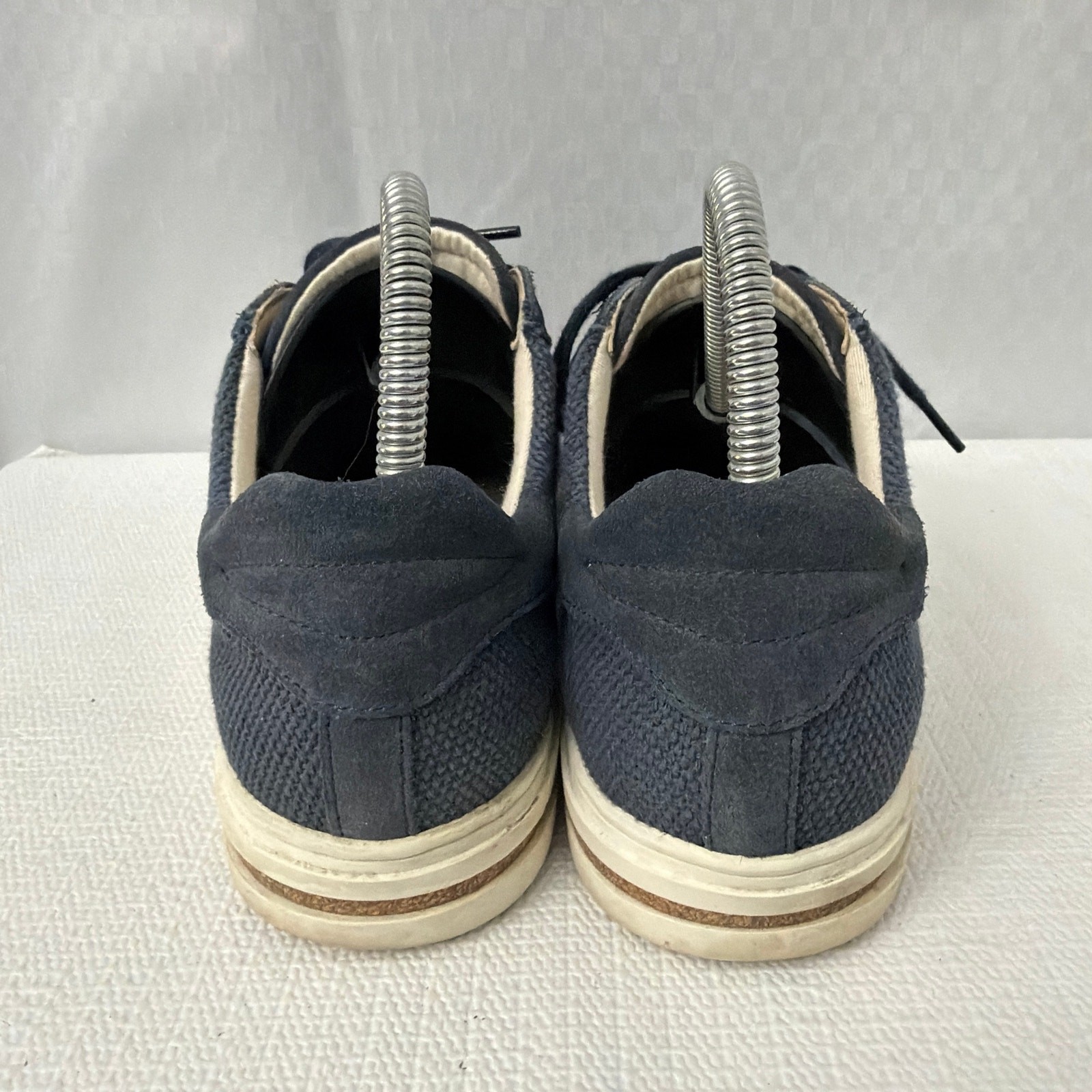 Birkenstock Shoes Womens Size 8 Narrow Bend Low Blue Suede Canvas Sneakers