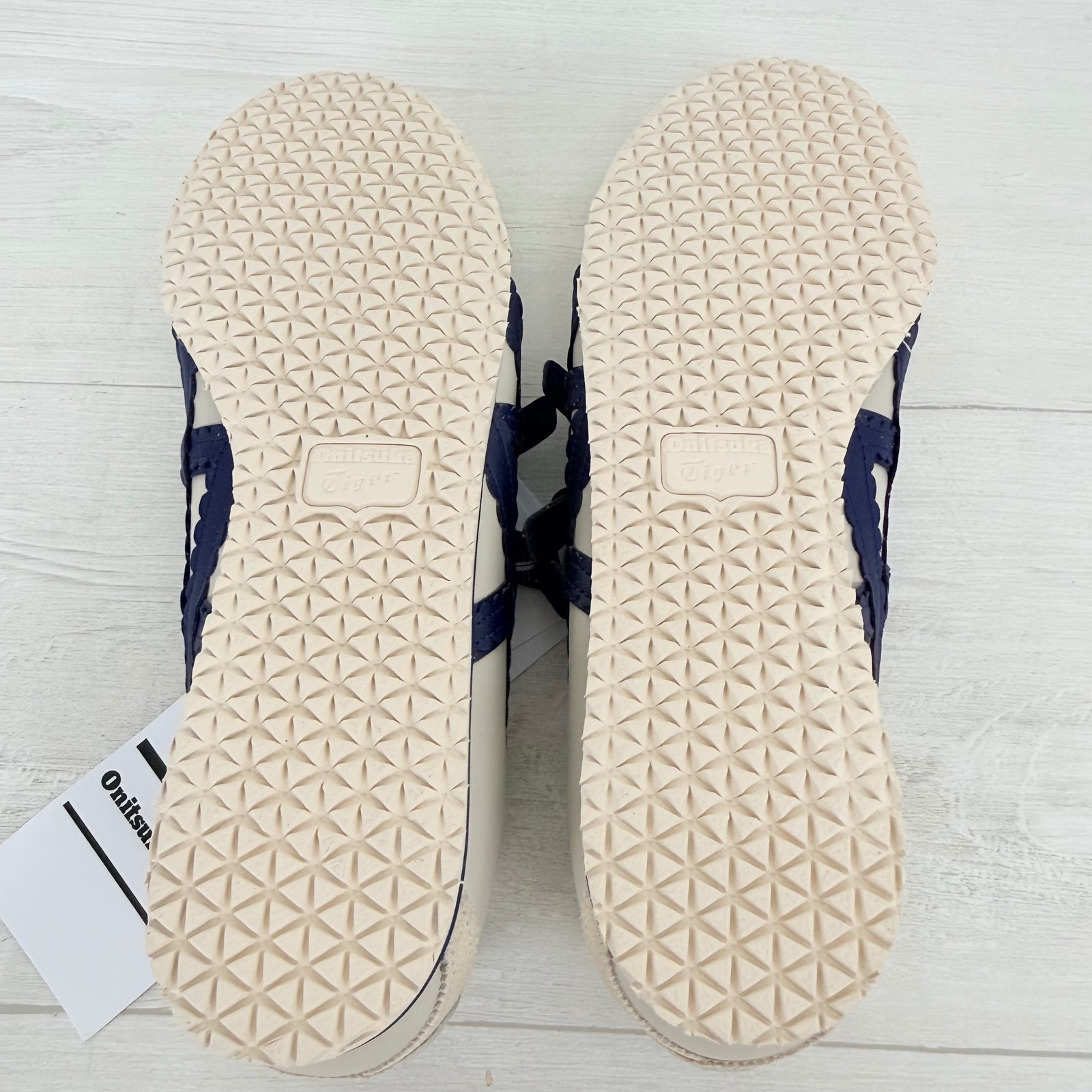 Onitsuka Tiger Mexico 66 TGRS Mary Jane Sneakers Women 8.5 Cream Navy NEW
