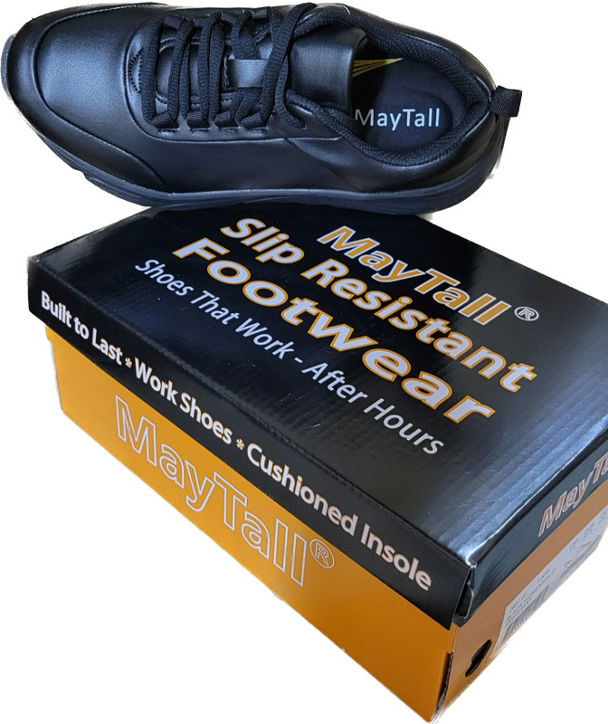 Women Shoes Work Black 2 Inch Heel Slip Resistant Arch Extend Soft MayTall 2601