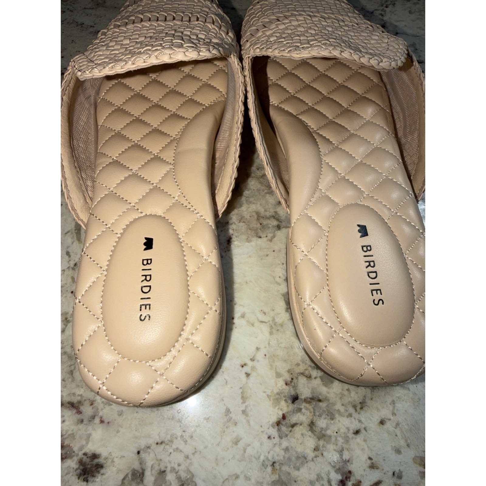 New! Birdies $150 Women’s The Dove Woven Slip-On Mule in Tan 7.5 NWOT