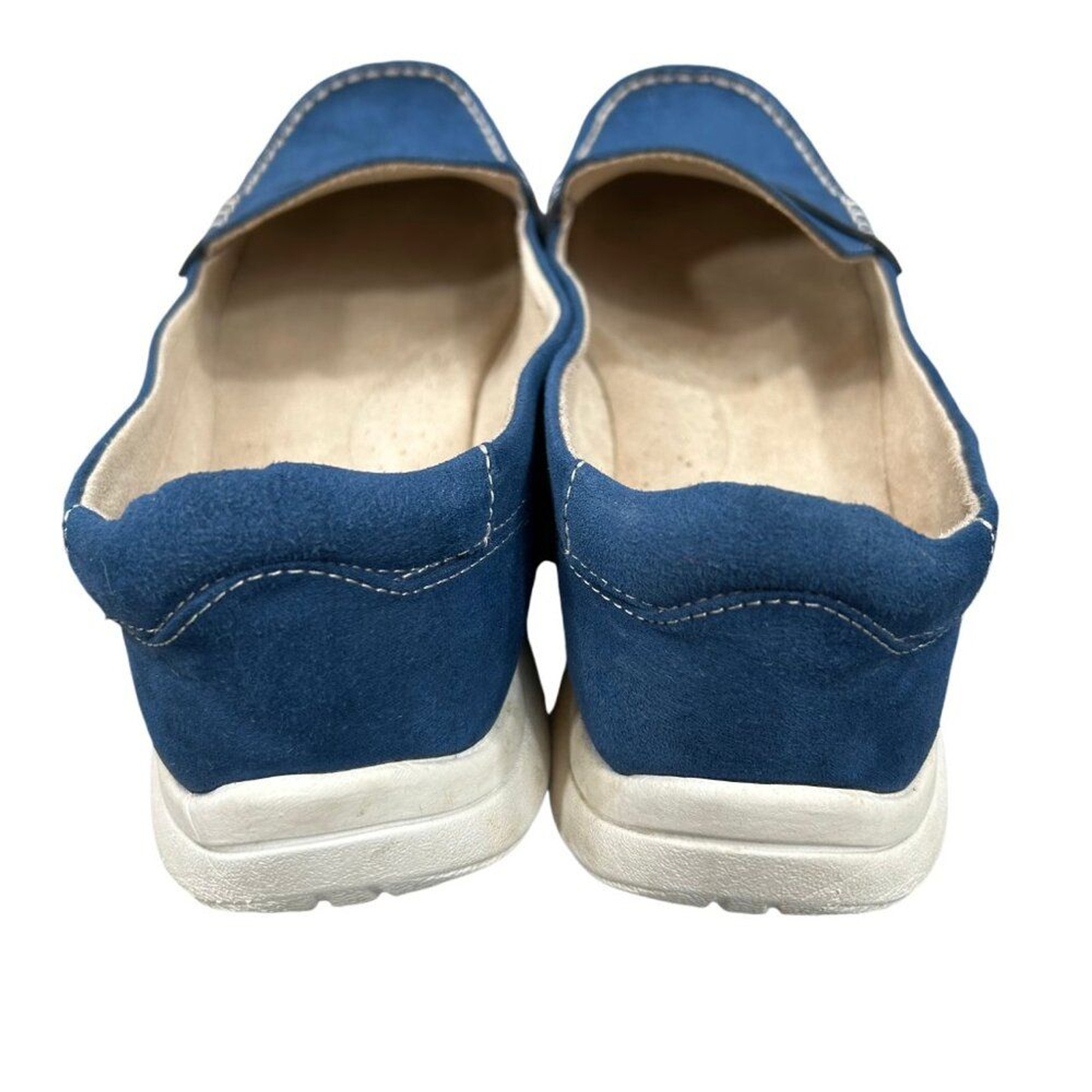 Axxiom Shoes for Life Bally Blue Moccasin Loafer Slip-On Flats Size 9.5