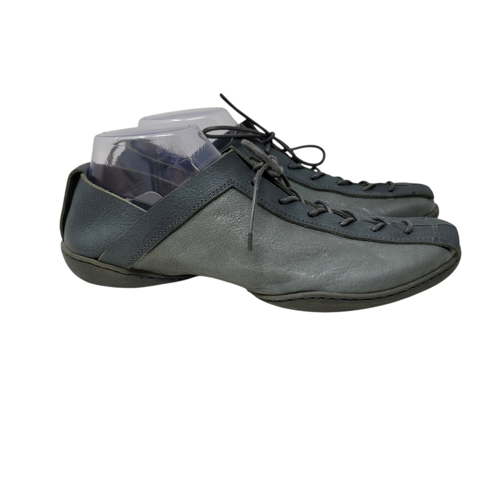 Trippen Derby Style Grey Leather Shoes Women’s EU 40 Made in Germany Lace Up