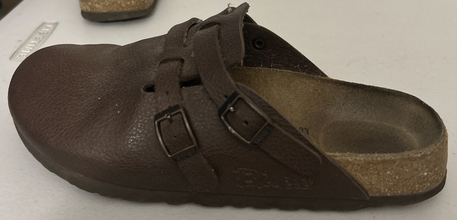 Birkenstock Birki’s Brown Leather Slip On Clog Mules 250 39, US Size L8 M6