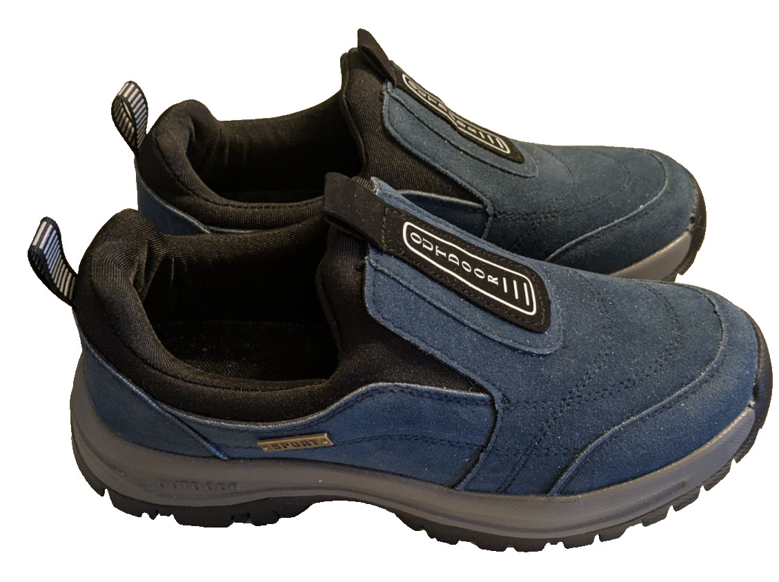 Outdoor Sport, Women’s, Casual, Leather Slip On Shoes, Blue, Size 8, New