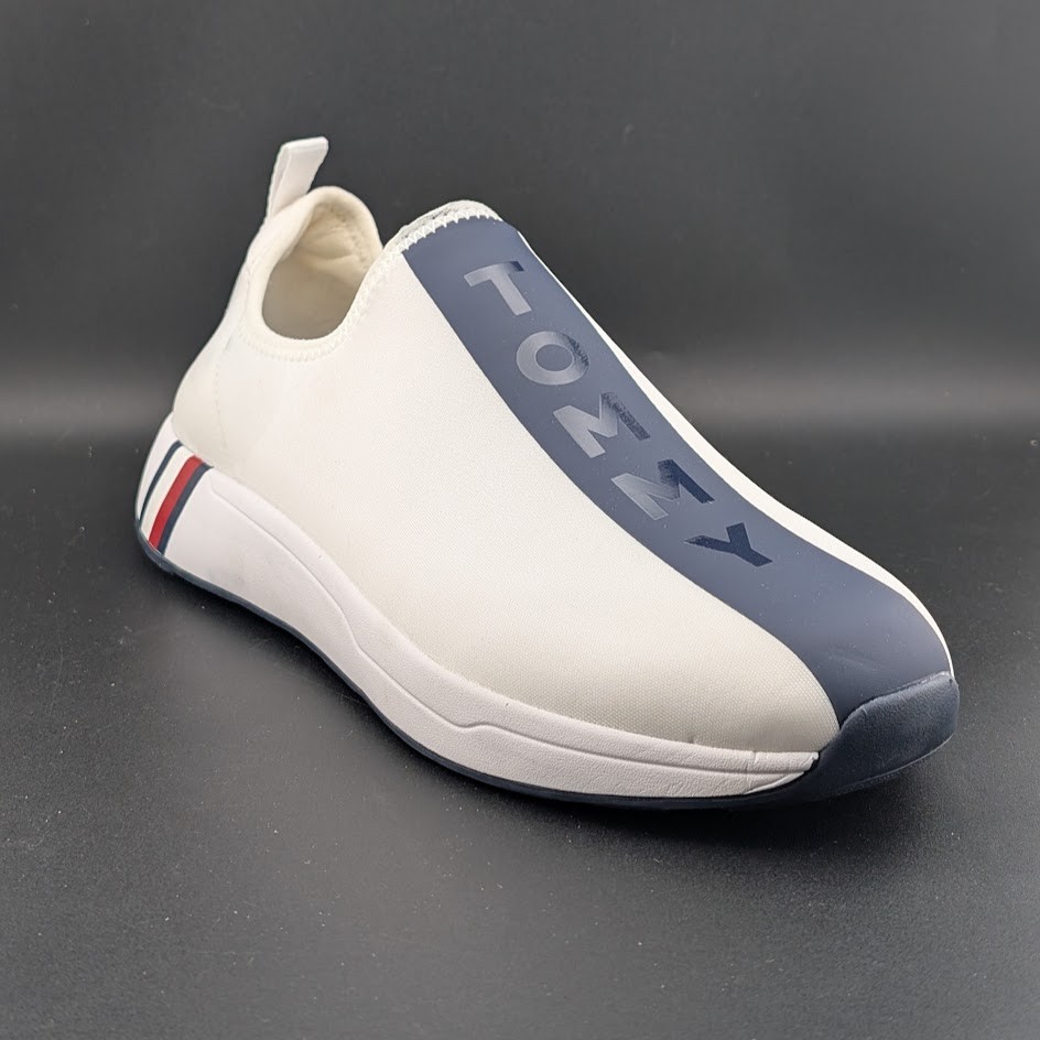 New Womens Tommy Hilfiger Arizel White Slip On Casual Sneakers Size 11M NWOB $75