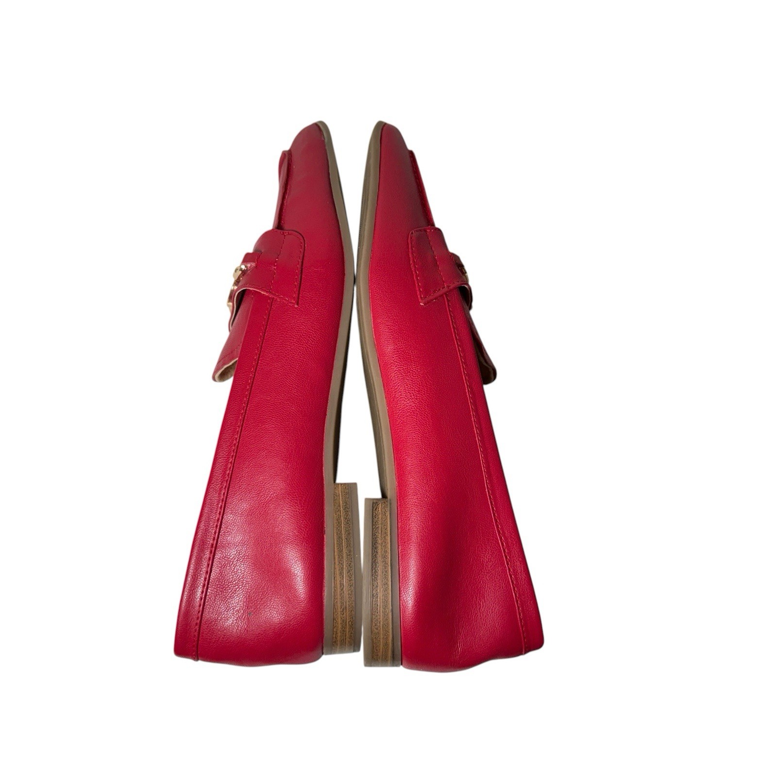 Tommy Hilfiger Moccasins Women’s Loafers Size 11M Red Vegan Leather Flat Shoes