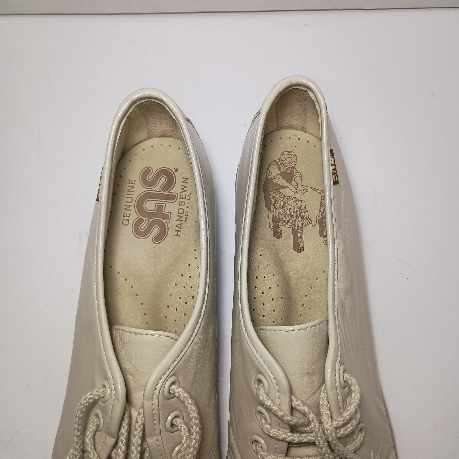 SAS Women’s Siesta Comfort Shoes In Bone Size 9 Made In USA Handsewn