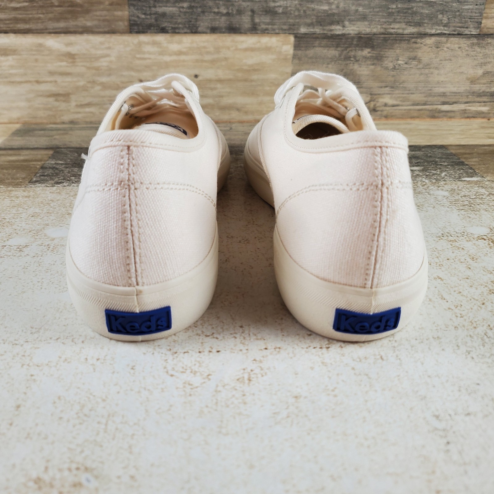 Keds Champion Unisex Shoes Sz 7 Comfort White Canvas Low Top Lace Up Sneakers