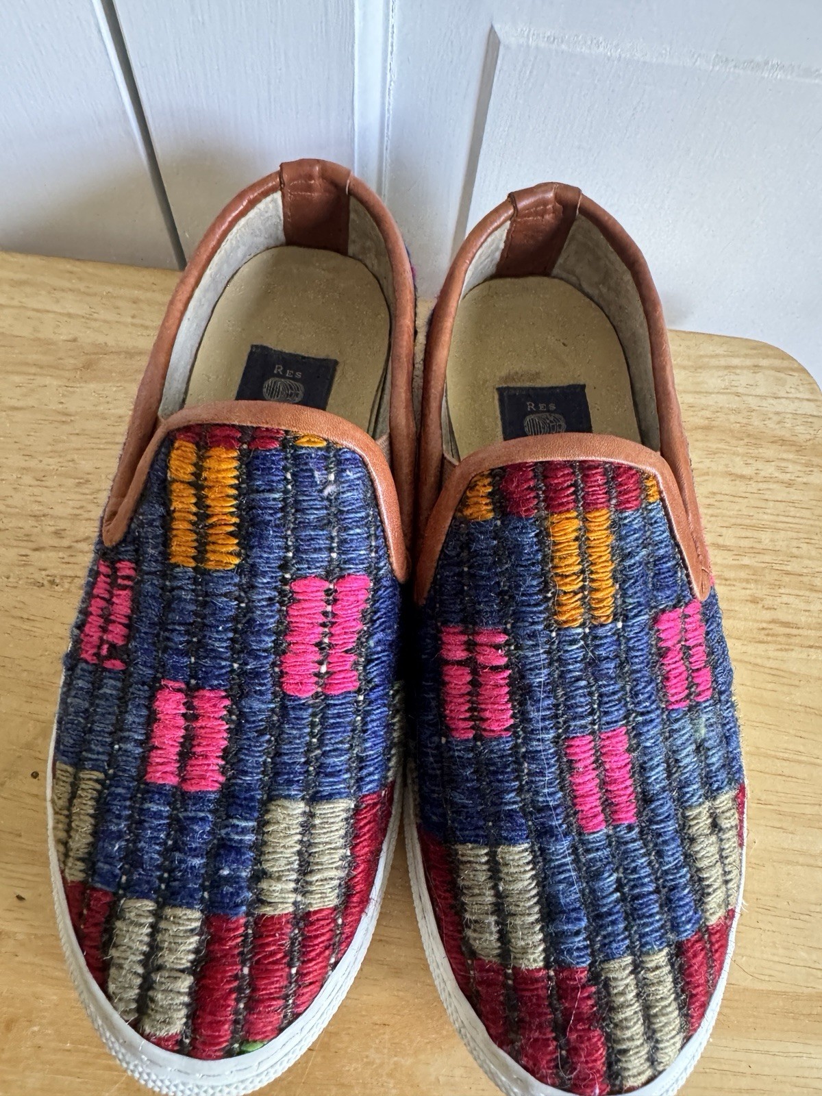 Res Ipsa 7 Kilim Sneakers Colorful Geometric Slip-On Multi Color Womens