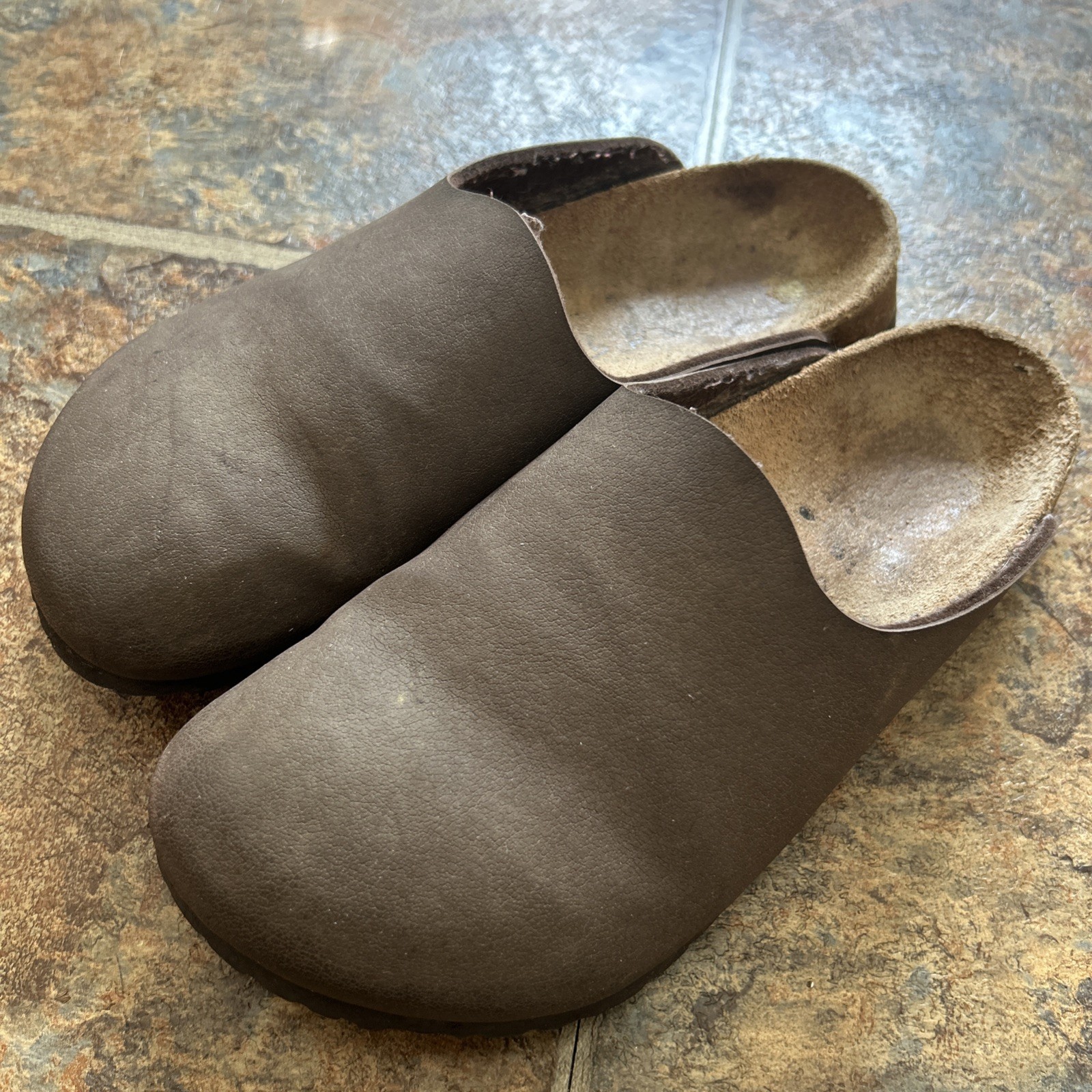 Birkenstock Birkis Womens Brown Leather Amsterdam Clogs Slip On Size 37-45 L6 M4
