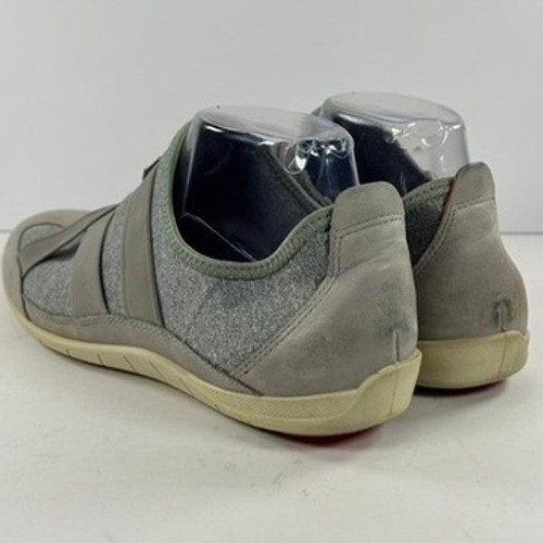 ECCO Gray Leather Suede Slip On Casual Comfort Sneakers Shoes Womens Size 40